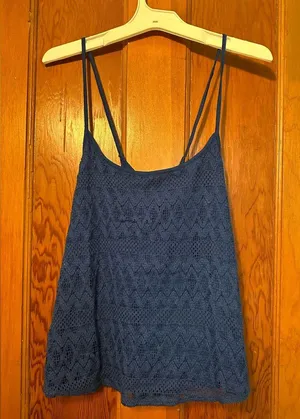 Hollister Deep Blue Knit Top thumbnail 1