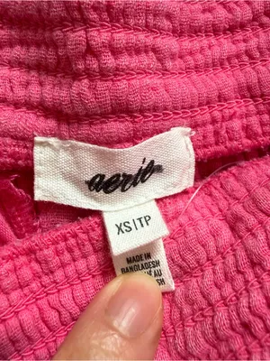 Aerie Women’s Pink Gauze 100% Cotton Pull-On Shorts Pockets size XSmall NEW thumbnail 2
