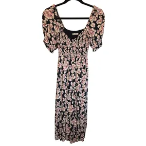 Abercrombie & Fitch Floral Puff Sleeve Midi Dress - size XS thumbnail 3