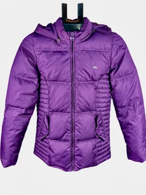 Lacoste Purple Puffer Jacket Ladies Size 36 (US Small) Like New thumbnail 6