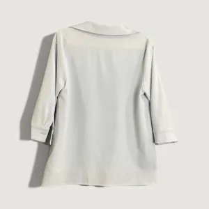 Estelle and Finn Light Gray Tunic Top Women's Size Small 3/4 Sleeve Made in NY thumbnail 2