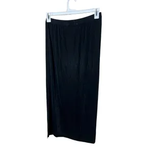 French Laundry Black Maxi Skirt‎ with Slit Stretch Career Casual Size M thumbnail 9