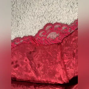 Victoria’s Secret vintage gold label Lace Chemise in Red medium thumbnail 11
