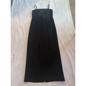 Onyx Nite Black Silver Sequin Strapless Evening Dress~ Size 10 thumbnail 4