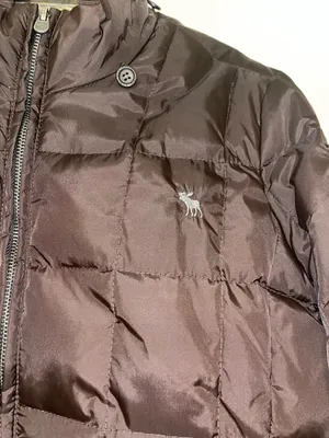 Abercrombie Fitch Brown Puffer Jacket Fur Lined Y2K thumbnail 2