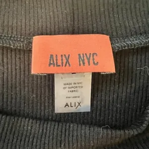 Alix NYC Long Sleeve Crop Top in Black thumbnail 4