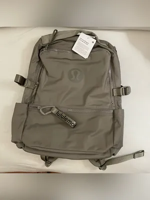 Lululemon NWT New Crew Backpack 22L Water Repellent Tan Green thumbnail 4