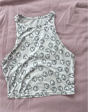 Alien Design Crop top White thumbnail 1