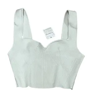 Free People Intimately Tank Top Womens M Ivory Sweetheart Corset Crop thumbnail 1