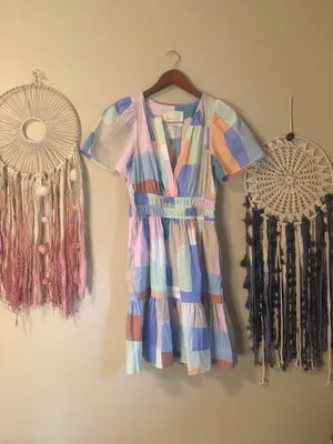 Anthropologie Somerset Mini Dress Pastel Multicolor Size XS thumbnail 2