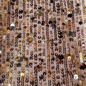 NWT Free People Midnight Kiss Sequined Mini Slip Dress Gold Medium Retail $98.00 thumbnail 5