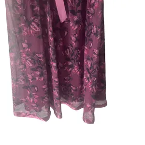 Fairy Purple‎ Women's Size Medium Floral Sequin Babydoll Teddy Top Set thumbnail 3
