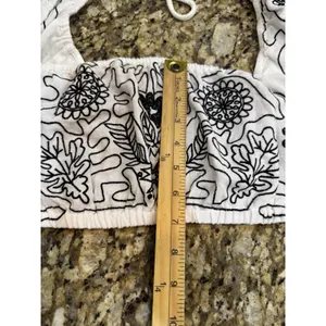 Free‎ People NWT size Medium Embroidered Lotus Top Only Cropped thumbnail 12