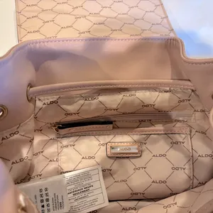 Women’s ALDO Pink Embellished Backpack, Bag. Bucket Style with Drawstring thumbnail 7