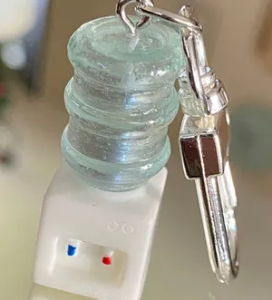 Handmade 💚 funny & Kawaii water server Keychain/charm,bag accessory✨NEW! Gift💚 thumbnail 1