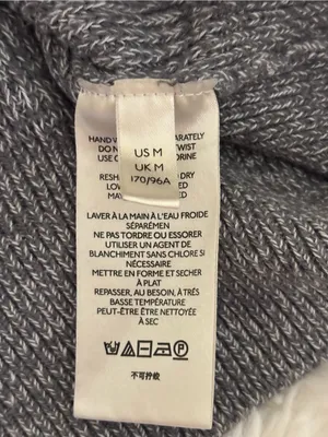 Free People Gray Marled Knit Cropped Sweater Medium thumbnail 3