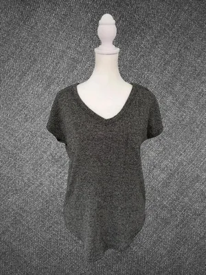 Poof Charcoal Heather V Neck Pocket T Shirt Size Medium thumbnail 3