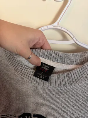Embroidered Sweatshirt Gray Size L thumbnail 4