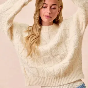 BiBi‎ Checker Board Drop Shoulder Sweater Size XL thumbnail 10