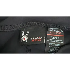 Spyder Athletic Drawstring Stretch Joggers Black Active Athleisure Size XS thumbnail 4
