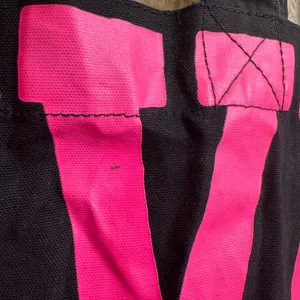 PINK Victorias Secret Y2K Vintage Black Pink Cheetah Print Love Pink Large Tote thumbnail 3