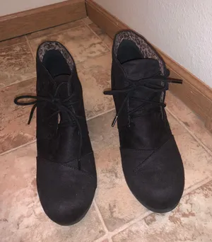 Lace Up Wedges Black Size 9.5 thumbnail 2