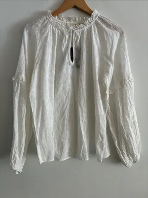 Forever That Girl x Anthropologie Long Sleeve Justine Blouse Women’s Small thumbnail 4