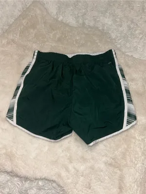 MSU Michigan State University green white Nike dri-fit shorts woman’s small thumbnail 2