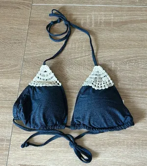L Space denim print bikini top thumbnail 1