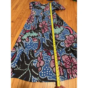 Rhode Nisha Puff-Sleeve Cotton-Poplin Midi Dress Size XS thumbnail 8