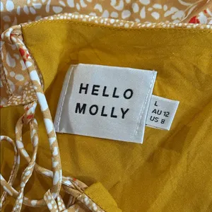 Hello Molly Yellow and Red Floral midi Dress NWOT thumbnail 6