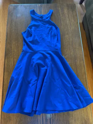 Speechless Cobalt Blue Strappy-Back Fit-and-Flare Dress Size Large thumbnail 1