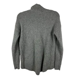 Madewell Gray Waffle Stitch Turtleneck Sweater Merino Wool Alpaca Blend Small S‎ thumbnail 2