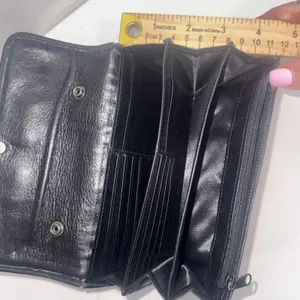 VTG Y2K Chunky Chain Brighton Black Equestrian Coastal Cowgirl Leather Wallet‎ thumbnail 14