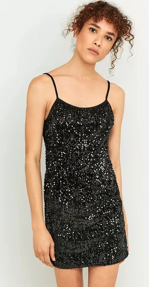 Urban Outfitters Black Sequin Mini Dress thumbnail 1