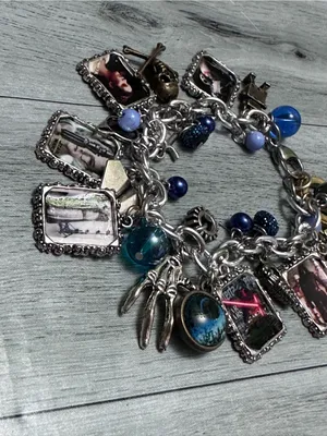 Star Wars Silver-Tone Charm Bracelet Watch Accessory with Blue Accents thumbnail 5