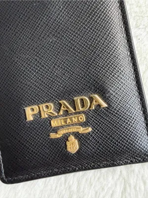 Prada Black Saffiano Leather ID Badge Holder thumbnail 5