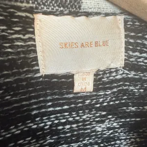 SKIES ARE BLUE Women's Medium Knit Blazer Aztec Southwest Black White Cardigan thumbnail 7