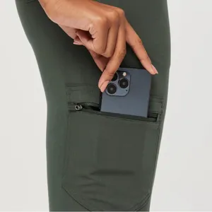 NWT Figs Green High Waisted Zamora Scrub Pants thumbnail 3
