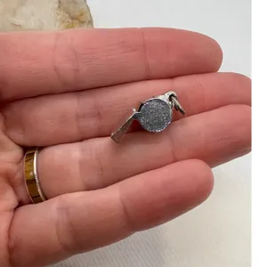 Vintage Silver‎ Tone Whistle Charm Pendant Miniature Sports Coach 3.03g SKU 230 thumbnail 2