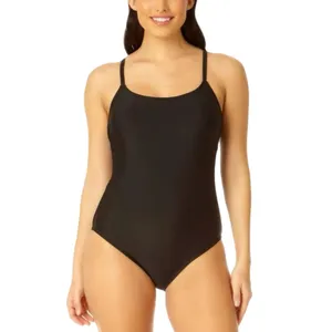 Hurley Women’s UPF 50+ One Piece Adjustable Strap Back Low Cut Swimsuit, Size L thumbnail 6