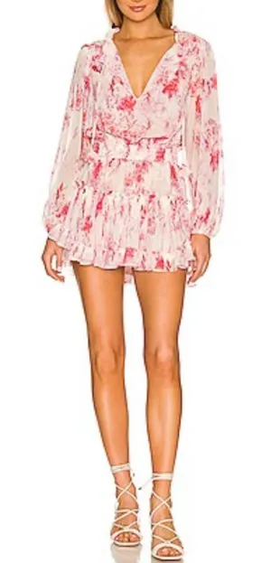MISA Los Angeles Lorena Dress in Abstract Rose Flora Medium thumbnail 1