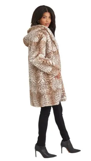 Bella Dahl Faux Fur Jacket - Snow Leopard Size Small thumbnail 1