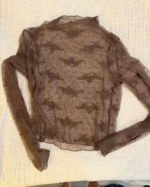 Aerie brown lace undershirt  thumbnail 1