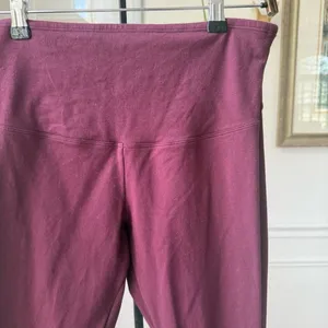 Yummie Shapewear Susie Flare Leggings 360° Sculpt Cotton Burgundy $50 L thumbnail 3