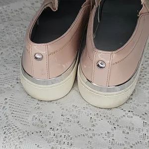 MICHAEL Michael Kors blush pink leather mesh slip on boat shoes flats sz 9 thumbnail 8