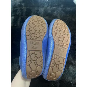 UGG Womens Suede Fur Lined Sheepskin Shoes Slippers Loafer DAKOTA 9 Comfort Teal thumbnail 6
