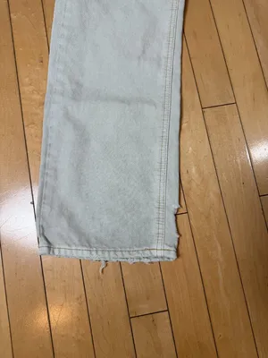 Urban Outfitters BDG Cowboy Jean Size 27 Stone Ecru Cream Straight Wide Leg thumbnail 3