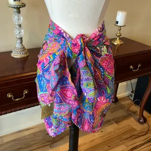 Beach Coverup Wrap Swim New Womens XS S M L Sarong Colorful thumbnail 4