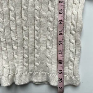 525 America Ivory Cable Knit Polo Sweater Size X-Large NWT thumbnail 5